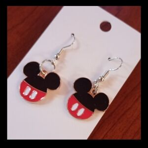 Homemade Mickey Mouse Red and Black ♥️ Earrings